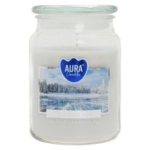 KONDELA Leana vonná sviečka v skle 500 g priehľadná / biela vyobraziť