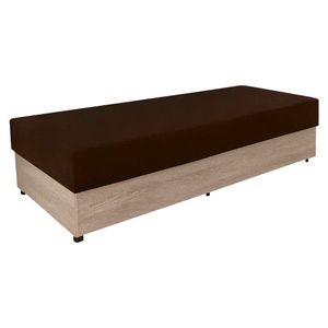 KONDELA Konri jednolôžková posteľ (váľanda) s úložným priestorom dub sonoma / sivá vyobraziť