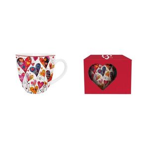 DUO - Hrnček 460ml COLORFUL HEARTS 1 v darčekovej krabičke, porcelán vyobraziť