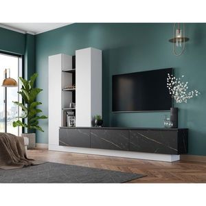 KONDELA Modeta obývacia stena biela alpská / san sebastian vyobraziť