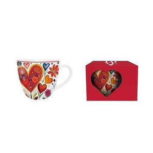 DUO - Hrnček 460ml COLORFUL HEARTS 4, v darčekovej krabičke, porcelán vyobraziť