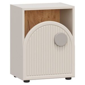 KONDELA Piga 1D vertikálny regál kašmír / dub craft zlatý / sivá vyobraziť