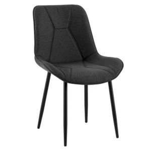KONDELA Delta jedálenská stolička tmavosivá / čierna vyobraziť