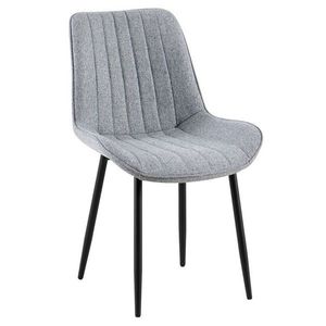 KONDELA Zajra jedálenská stolička svetlosivá / čierna vyobraziť