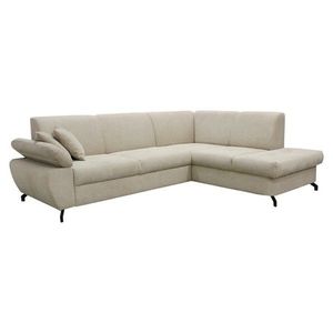 KONDELA Cohen Roh P rohová sedačka s rozkladom béžová / čierna vyobraziť