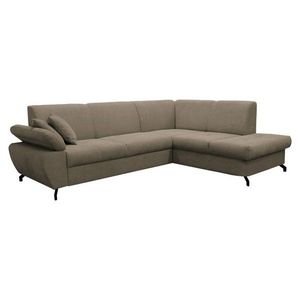 KONDELA Cohen Roh P rohová sedačka s rozkladom hnedá / čierna vyobraziť