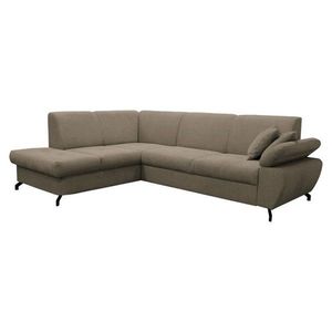 KONDELA Cohen Roh L rohová sedačka s rozkladom hnedá / čierna vyobraziť