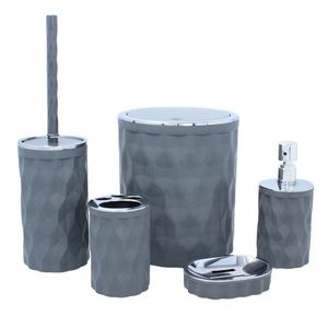 KONDELA Raber sada kúpeľňových doplnkov (5 ks) sivá vyobraziť