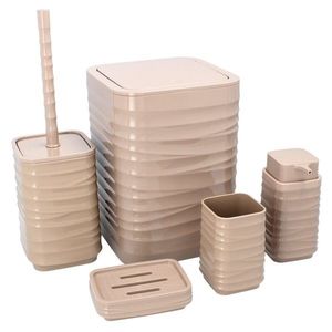 KONDELA Matio sada kúpeľňových doplnkov (5 ks) hnedá vyobraziť