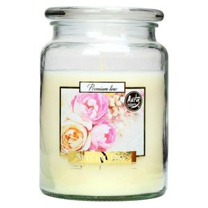 KONDELA Leana vonná sviečka v skle 500 g priehľadná / krémová vyobraziť