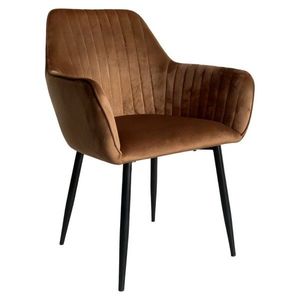 KONDELA Zirkos jedálenské kreslo hnedá (Velvet) / čierna vyobraziť