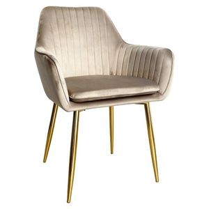 KONDELA Adlar jedálenská stolička sivohnedá (taupe) / zlatá vyobraziť