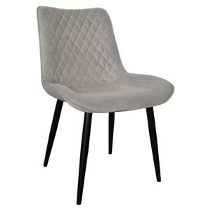 KONDELA Delora jedálenská stolička svetlosivá / čierna vyobraziť