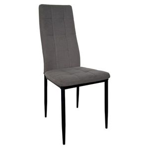 KONDELA Kalista jedálenská stolička sivá / čierna vyobraziť