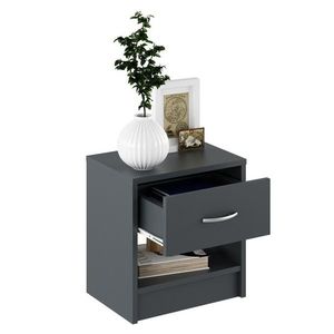 KONDELA Nea 2 New nočný stolík grafit vyobraziť
