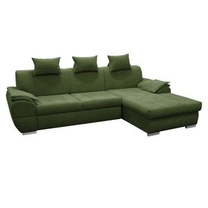 KONDELA Flosy Roh P rohová sedačka s rozkladom a úložným priestorom zelená vyobraziť