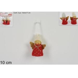 MAKRO - Anjel závesný červený 2ks vyobraziť