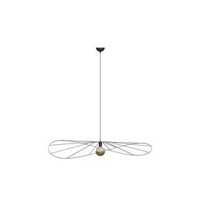 Čierne závesné svietidlo ø 140 cm Elliot – Sollux vyobraziť