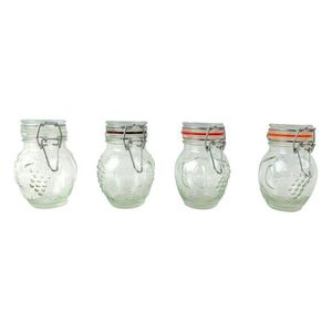 MAKRO - Dóza sklo 100ml klip, 6x8, 5x7cm, rôzne farby, sklenená vyobraziť