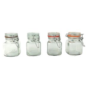 MAKRO - Dóza sklo 100ml s klipom, 5x8x7cm, rôzne farby, sklenená vyobraziť