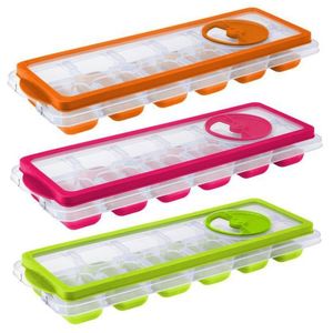 MAKRO - Forma na ľad s poklopom a otvorom na vodu, na 12 kociek ľadu, rôzne farby vyobraziť