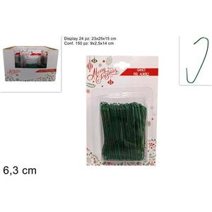 MAKRO - Háčik na stromček 150ks zelený vyobraziť