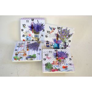 MAKRO - Hodiny 15x15cm Levanduľa rôzne dekory vyobraziť