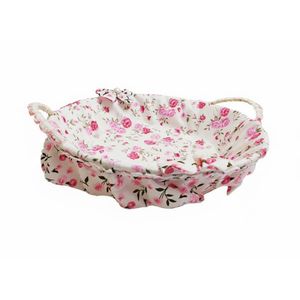 MAKRO - Košík pletený okrúhly s látkou vyobraziť