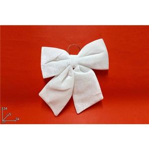 MAKRO - Mašľa 34cm sametová biela vyobraziť