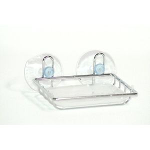 MAKRO - Mydelnička s prísavkami pochrómovaná / umelá hmota vyobraziť