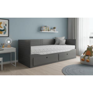 BMS Detská posteľ HERMES s matracom | sivá 80 x 200 cm vyobraziť