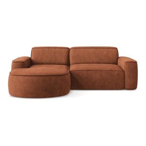 Terakotová ženilková rohová pohovka (ľavý roh/s leňoškou) Omao – Makamii vyobraziť