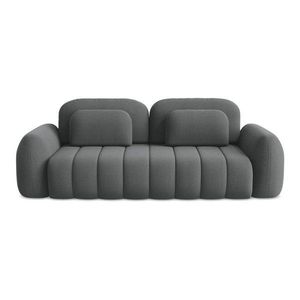 Tmavosivá rozkladacia/s úložným priestorom pohovka z textílie buklé 266 cm Pele – Makamii vyobraziť