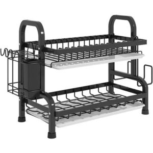 MAKRO - Odkvapkávač poschodový 62x25x40cm, čierny vyobraziť