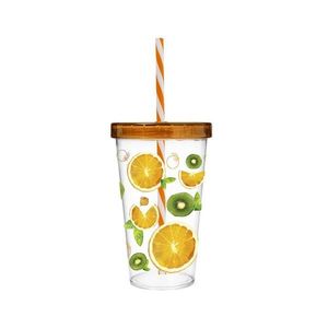 MAKRO - Pohár so slamkou 660ml Orange vyobraziť