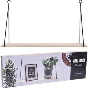 MAKRO - Polička kov / drevo, 15 x 50cm vyobraziť