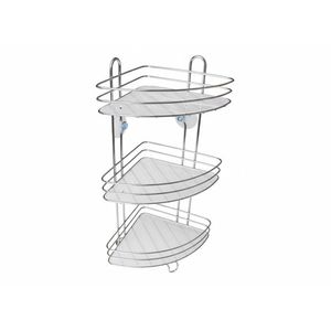 MAKRO - Polička rohová 3 poschodová, pochrómovaná vyobraziť