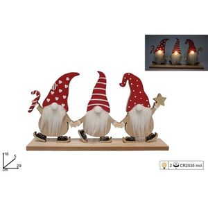 MAKRO - Sada troch drevených škriatkov s osvetlením vyobraziť