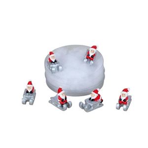 MAKRO - Santa na saniach 6ks v krabici , 3cmx1cm vyobraziť
