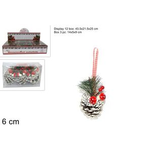 MAKRO - Šiška s hríbami a bobuľami, 6 cm, sada 3 kusy vyobraziť