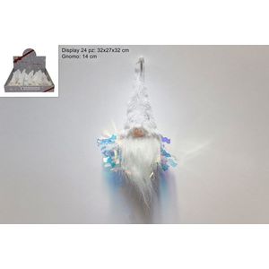 MAKRO - Škriatok závesný, 14 cm, biely s flitrami vyobraziť