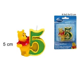 MAKRO - Sviečka číslica 5 Medvedík Pú vyobraziť