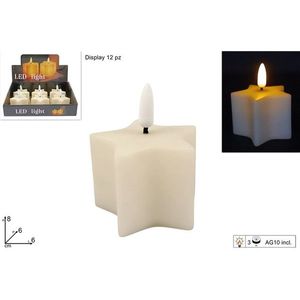 MAKRO - Sviečka vianočná 8x6cm LED biela vyobraziť