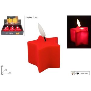 MAKRO - Sviečka vianočná 8x6cm LED červená vyobraziť