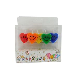 MAKRO - Sviečky sada 5ks, srdiečka úsm vyobraziť