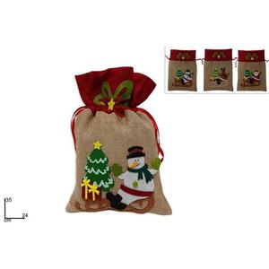 MAKRO - Vrecko vianočné juta rôzne motívy vyobraziť