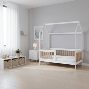 Elvisia Detská posteľ CASA BAMBINI | biela buk 80 x 160 cm vyobraziť