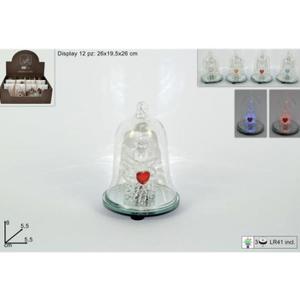 MAKRO - Zvonček s anjelom LED rôzne farby vyobraziť