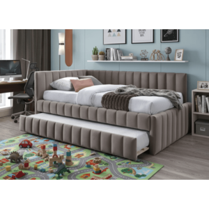 Signal Posteľ ALFIE VELVET | béžová 120 x 200 cm vyobraziť