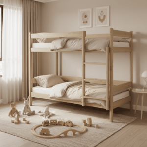 Elvisia Drevená poschodová posteľ SAM s roštom | borovica 90 x 200 cm vyobraziť